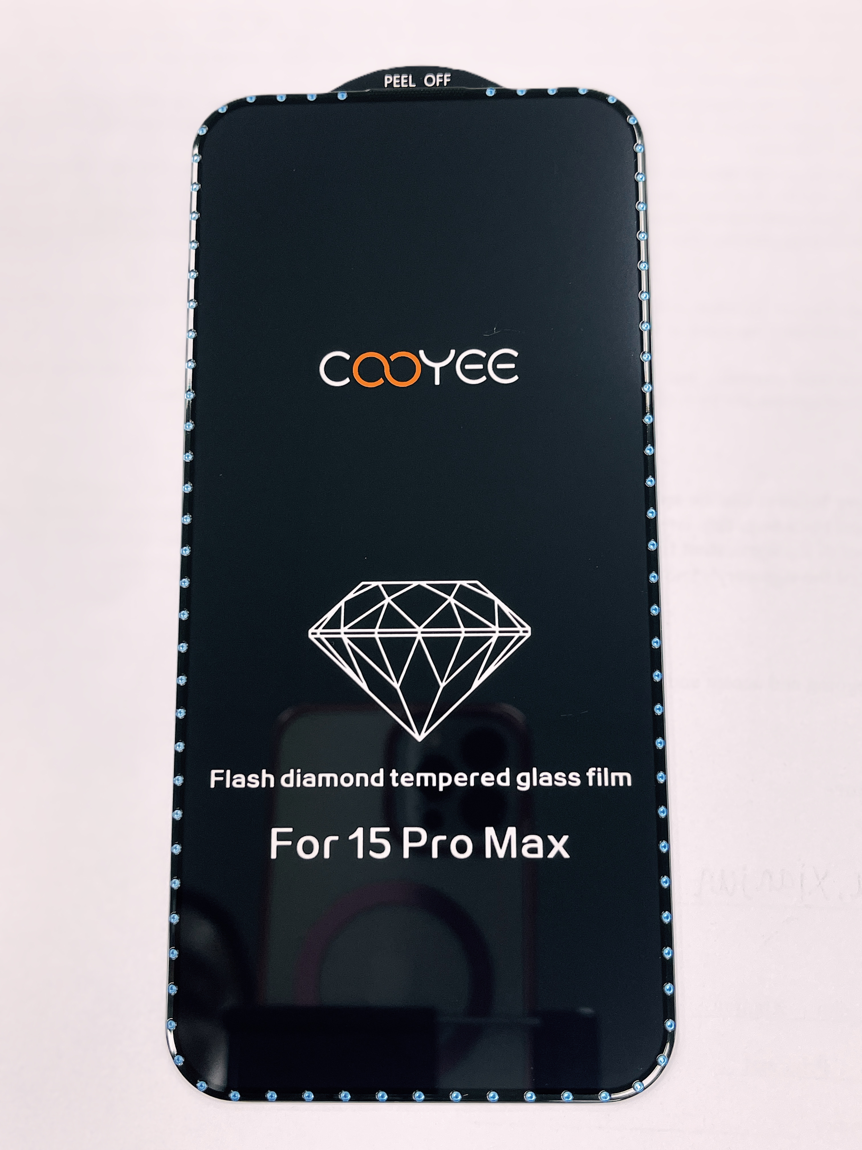 Diamond Apple 15 Pro Max Прозрачное закаленное стекло Защитные пленки для экрана мобильного телефона Капля-пленка Полноэкранное покрытие Антипригарное покрытие от отпечатков пальцев